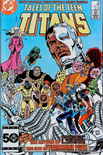 Couverture de TALES OF THE TEEN TITANS (1984) #58 - par Chuck Patton - lecubeacomics.com