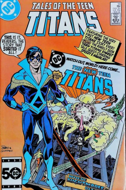 Couverture de TALES OF THE TEEN TITANS (1984) #59 - par Chuck Patton - lecubeacomics.com