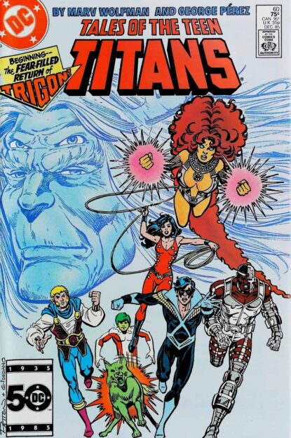 Couverture de TALES OF THE TEEN TITANS (1984) #60 - par Chuck Patton - lecubeacomics.com