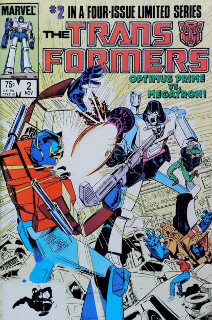 TRANSFORMERS (1984) #2 - Marvel - lecubeacomics.com Couverture de TRANSFORMERS (1984) #2 - par Michael Golden - lecubeacomics.com