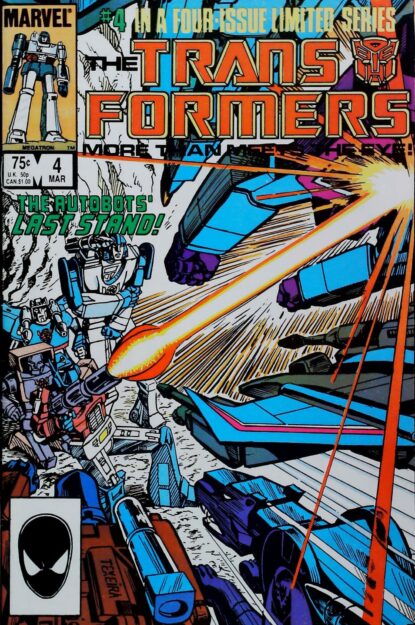 TRANSFORMERS (1984) #4 - Marvel - lecubeacomics.com Couverture de TRANSFORMERS (1984) #4 - par Mark Texeira - lecubeacomics.com