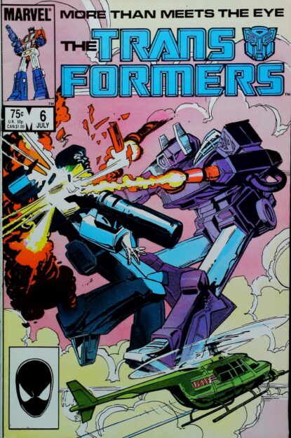 TRANSFORMERS (1984) #6 - Marvel - lecubeacomics.com Couverture de TRANSFORMERS (1984) #6 - par Alan Kupperberg - lecubeacomics.com