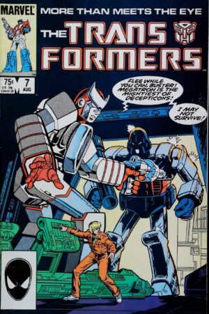 Couverture de TRANSFORMERS (1984) #7 - par Mark Bright - lecubeacomics.com