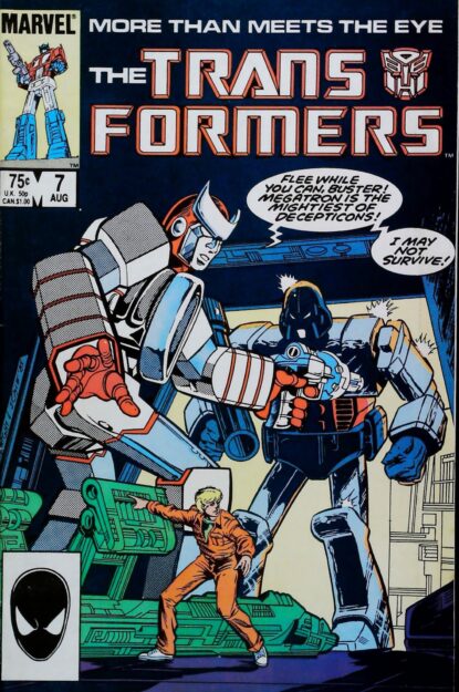 TRANSFORMERS (1984) #7 - Marvel - lecubeacomics.com Couverture de TRANSFORMERS (1984) #7 - par Mark Bright - lecubeacomics.com