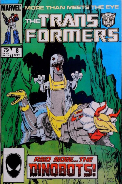 TRANSFORMERS (1984) #8 - Marvel - lecubeacomics.com Couverture de TRANSFORMERS (1984) #8 - par Mark Bright - lecubeacomics.com