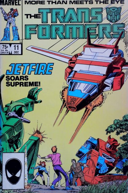 TRANSFORMERS (1984) #11 - Marvel - lecubeacomics.com Couverture de TRANSFORMERS (1984) #11 - par Herb Trimpe - lecubeacomics.com