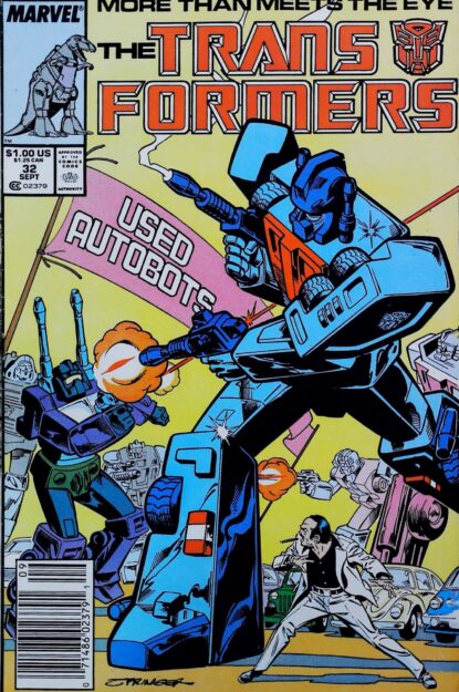 TRANSFORMERS (1984) #32 - Marvel - lecubeacomics.com Couverture de TRANSFORMERS (1984) #32 - par Frank Springer - lecubeacomics.com