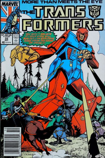 Couverture de TRANSFORMERS (1984) #33 - par Charles Vess - lecubeacomics.com