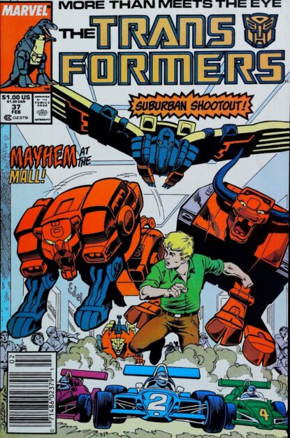 TRANSFORMERS (1984) #37 - Marvel - lecubeacomics.com Couverture de TRANSFORMERS (1984) #37 - par Brian Garvey - lecubeacomics.com
