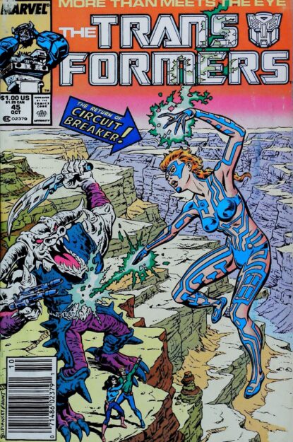 TRANSFORMERS (1984) #45 - Marvel - lecubeacomics.com Couverture de TRANSFORMERS (1984) #45 - par Bob Budiansky - lecubeacomics.com