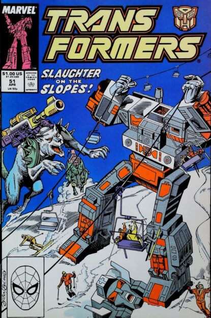 TRANSFORMERS (1984) #51 - Marvel - lecubeacomics.com Couverture de TRANSFORMERS (1984) #51 - par Danny Bulanadi - lecubeacomics.com