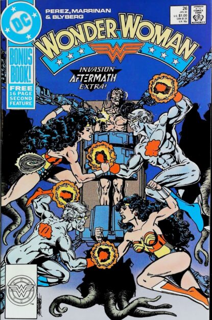 Couverture de WONDER WOMAN (1987) #26 - par George Perez - lecubeacomics.com