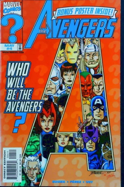 AVENGERS (1998) #4 - Marvel - lecubeacomics.com Couverture de AVENGERS (1998) #4 - par George Perez - lecubeacomics.com