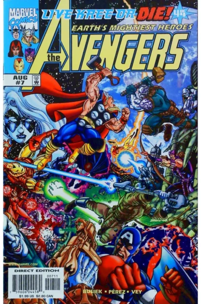 AVENGERS (1998) #7 - Marvel - lecubeacomics.com Couverture de AVENGERS (1998) #7 - par George Perez - lecubeacomics.com