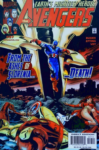 AVENGERS (1998) #37 - Marvel - lecubeacomics.com Couverture de AVENGERS (1998) #37 - par Steve Epting - lecubeacomics.com