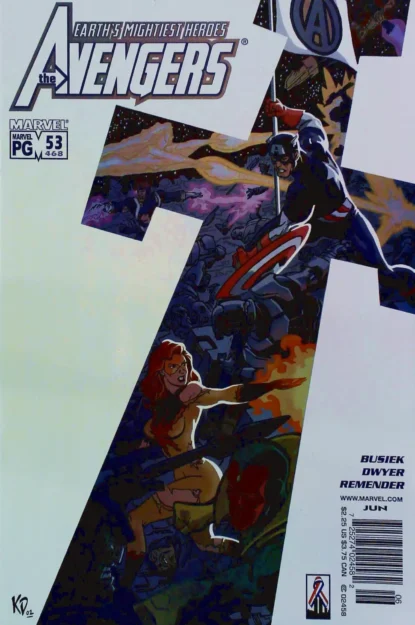 AVENGERS (1998) #53 - Marvel - lecubeacomics.com Couverture de AVENGERS (1998) #53 - par Kieron Dwyer - lecubeacomics.com