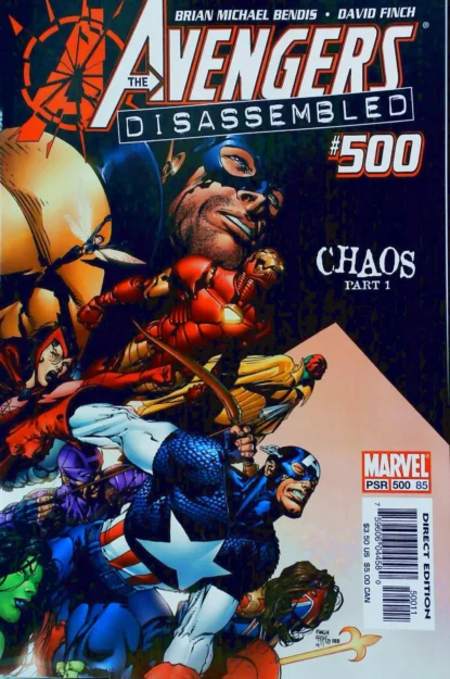 Couverture de AVENGERS (1998) #500 - par Danny Miki - lecubeacomics.com