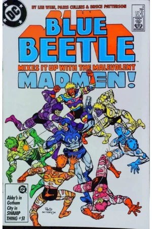 Couverture de BLUE BEETLE (1986) #3 - par Bruce Patterson - lecubeacomics.com