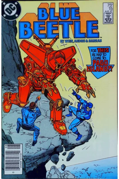 BLUE BEETLE (1986) #15 - DC Comics - lecubeacomics.com Couverture de BLUE BEETLE (1986) #15 - par Ross Andru - lecubeacomics.com