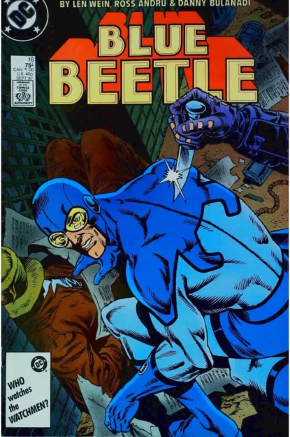 BLUE BEETLE (1986) #16 - DC Comics - lecubeacomics.com Couverture de BLUE BEETLE (1986) #16 - par Danny Bulanadi - lecubeacomics.com