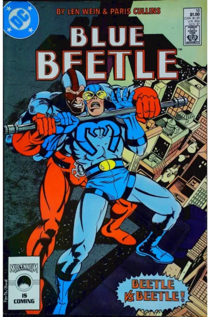 BLUE BEETLE (1986) #18 - DC Comics - lecubeacomics.com Couverture de BLUE BEETLE (1986) #18 - par Paris Cullins - lecubeacomics.com