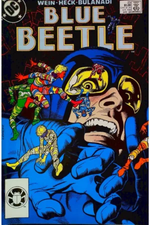 Couverture de BLUE BEETLE (1986) #23 - par Garry Leach - lecubeacomics.com