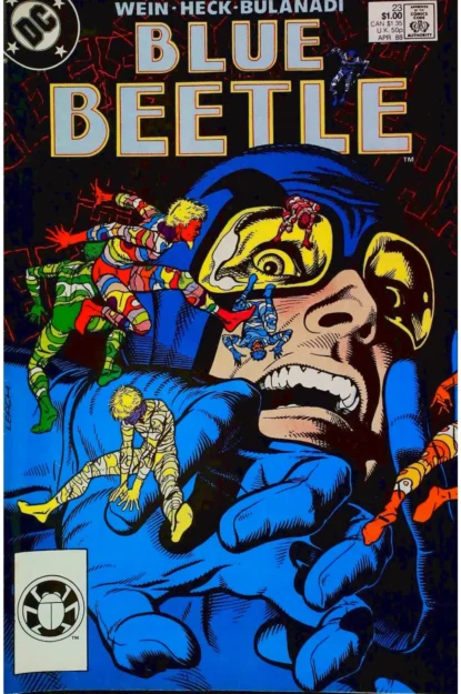 BLUE BEETLE (1986) #23 - DC Comics - lecubeacomics.com Couverture de BLUE BEETLE (1986) #23 - par Garry Leach - lecubeacomics.com