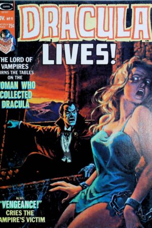 Couverture de DRACULA LIVES (1973) #9 - par Luis Dominguez - lecubeacomics.com