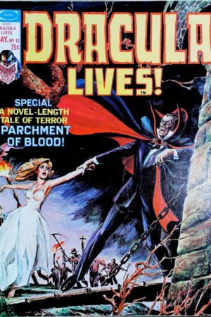 Couverture de DRACULA LIVES (1973) #12 - par Kenneth Bald - lecubeacomics.com