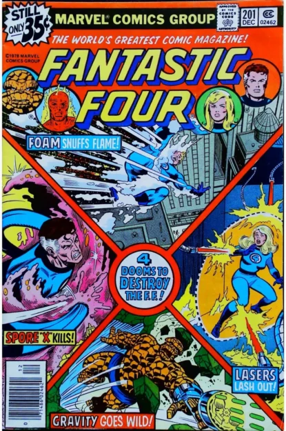 FANTASTIC FOUR (1961) #201 - Marvel - lecubeacomics.com Couverture de FANTASTIC FOUR (1961) #201 - par Joe Sinnott - lecubeacomics.com