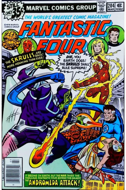 Couverture de FANTASTIC FOUR (1961) #204 - par Al Milgrom - lecubeacomics.com