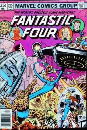 Couverture de FANTASTIC FOUR (1961) #205 - par Keith Pollard - lecubeacomics.com