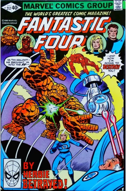 Couverture de FANTASTIC FOUR (1961) #217 - par Gaspar Saladino - lecubeacomics.com