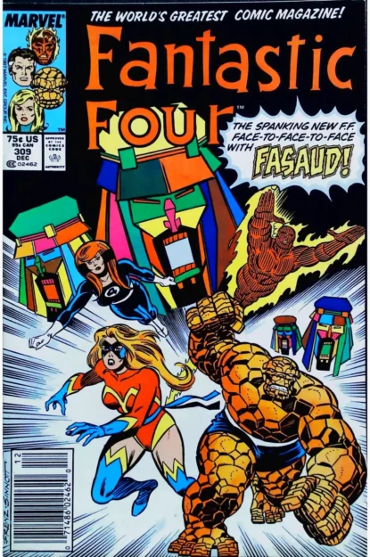 FANTASTIC FOUR (1961) #309 - Marvel - lecubeacomics.com Couverture de FANTASTIC FOUR (1961) #309 - par Ron Frenz - lecubeacomics.com