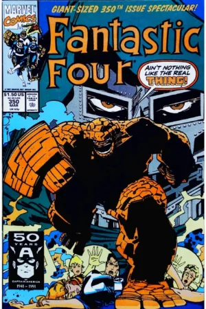 Couverture de FANTASTIC FOUR (1961) #350 - par Walter Simonson - lecubeacomics.com