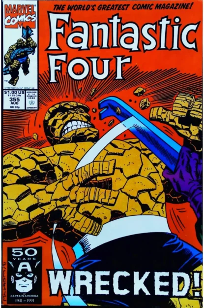 FANTASTIC FOUR (1961) #355 - Marvel - lecubeacomics.com Couverture de FANTASTIC FOUR (1961) #355 - par Al Milgrom - lecubeacomics.com