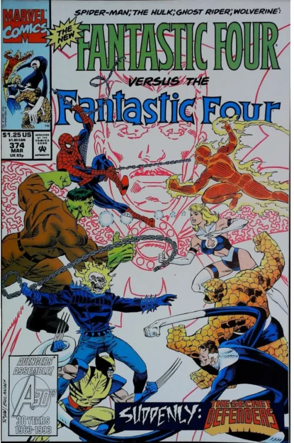 FANTASTIC FOUR (1961) #374 - Marvel - lecubeacomics.com Couverture de FANTASTIC FOUR (1961) #374 - par Paul Ryan - lecubeacomics.com