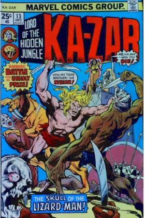 Couverture de KA-ZAR (1974) #13 - par Irving Watanabe - lecubeacomics.com
