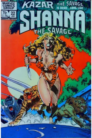 Couverture de KA-ZAR THE SAVAGE (1981) #22 - par Armando Gil - lecubeacomics.com