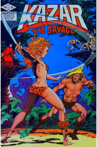 KA-ZAR THE SAVAGE (1981) #15 - Marvel - lecubeacomics.com Couverture de KA-ZAR THE SAVAGE (1981) #15 - par Brent Eric Anderson - lecubeacomics.com