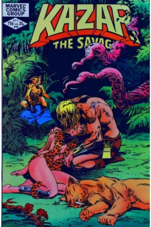 Couverture de KA-ZAR THE SAVAGE (1981) #16 - par Brent Eric Anderson - lecubeacomics.com
