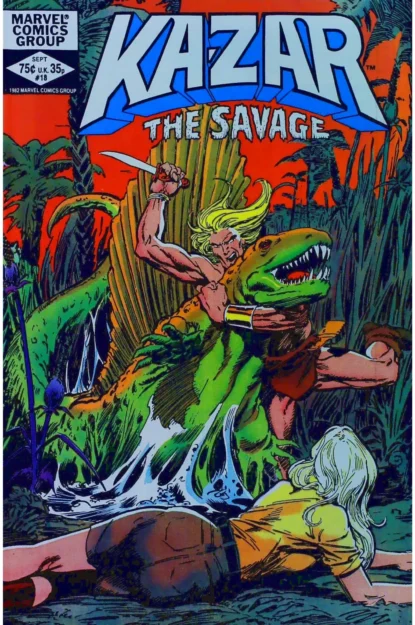 KA-ZAR THE SAVAGE (1981) #18 - Marvel - lecubeacomics.com Couverture de KA-ZAR THE SAVAGE (1981) #18 - par Brent Eric Anderson - lecubeacomics.com