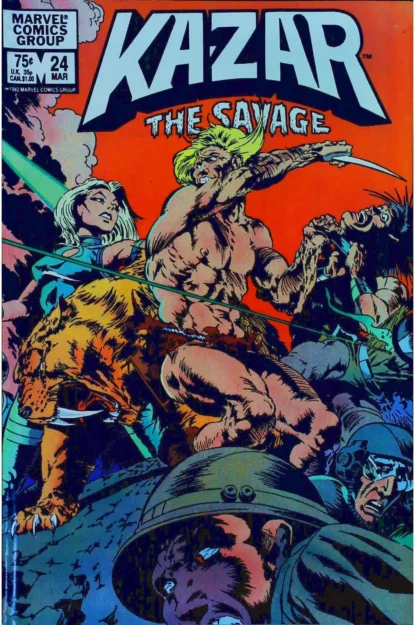 KA-ZAR THE SAVAGE (1981) #24 - Marvel - lecubeacomics.com Couverture de KA-ZAR THE SAVAGE (1981) #24 - par Armando Gil - lecubeacomics.com