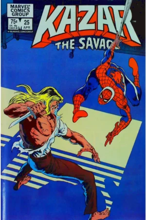 Couverture de KA-ZAR THE SAVAGE (1981) #25 - par Armando Gil - lecubeacomics.com