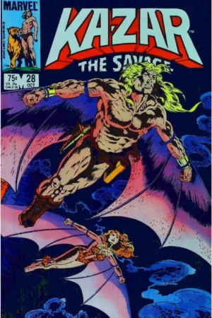 Couverture de KA-ZAR THE SAVAGE (1981) #28 - par Armando Gil - lecubeacomics.com