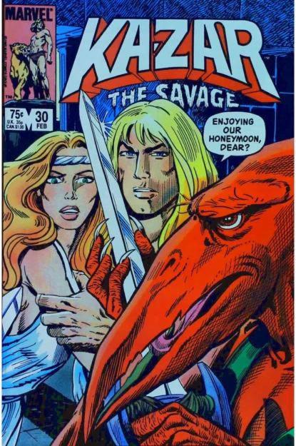 Couverture de KA-ZAR THE SAVAGE (1981) #30 - par Carlos Garzon - lecubeacomics.com