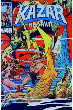 Couverture de KA-ZAR THE SAVAGE (1981) #31 - par Paul Neary - lecubeacomics.com