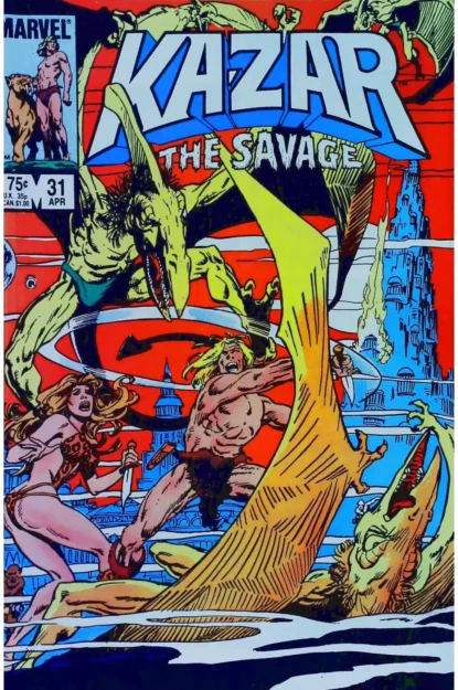 KA-ZAR THE SAVAGE (1981) #31 - Marvel - lecubeacomics.com Couverture de KA-ZAR THE SAVAGE (1981) #31 - par Paul Neary - lecubeacomics.com