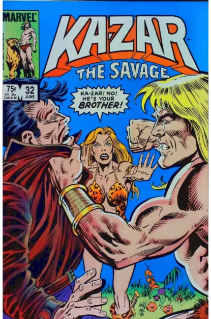 KA-ZAR THE SAVAGE (1981) #32 - Marvel - lecubeacomics.com Couverture de KA-ZAR THE SAVAGE (1981) #32 - par Paul Neary - lecubeacomics.com