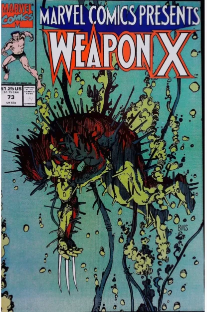 Couverture de MARVEL COMICS PRESENTS (1988) #73 - par Barry Windsor-Smith - lecubeacomics.com